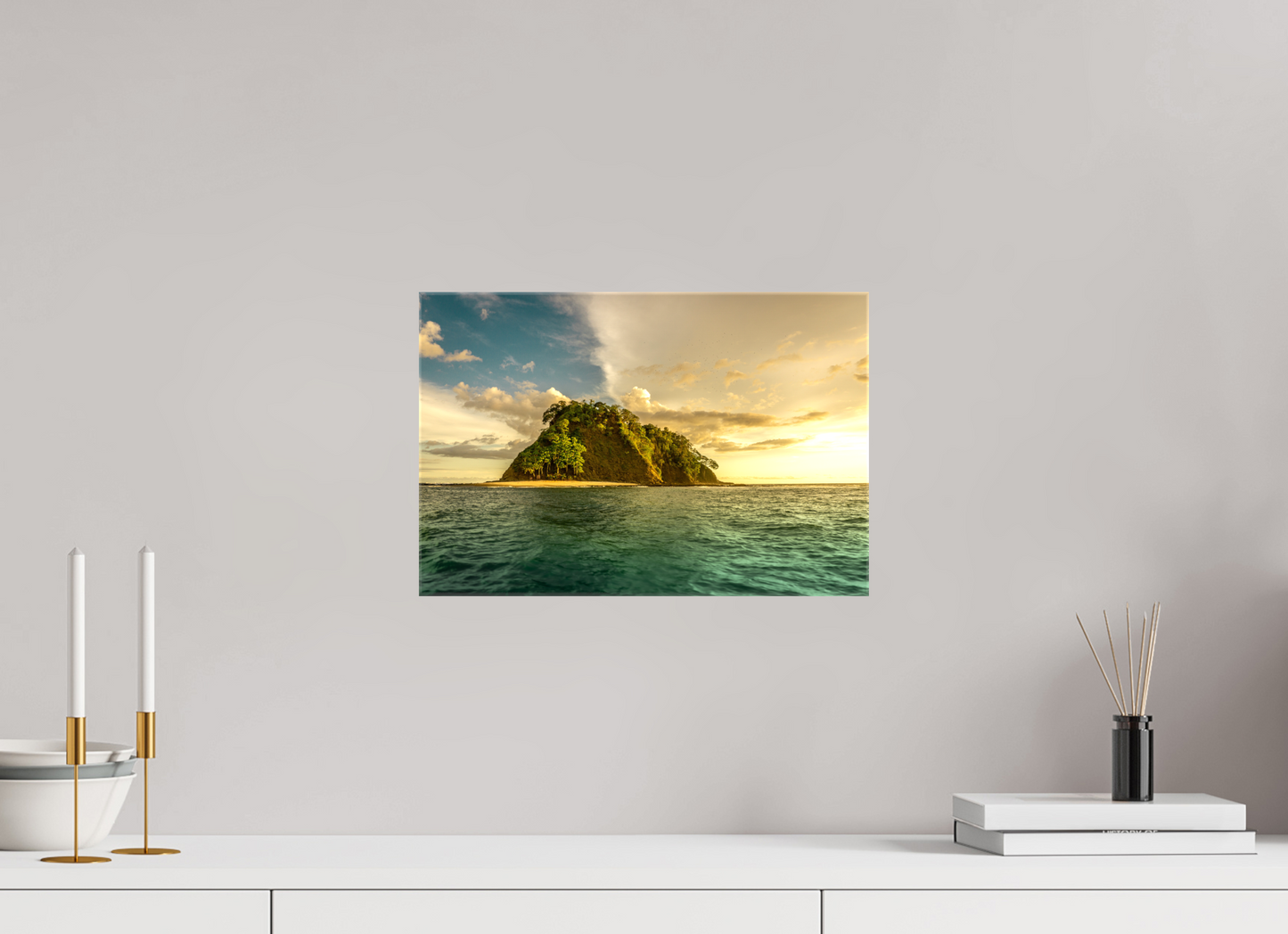 Aligned by Light - Isla Chora Sunset Beach Photography Print