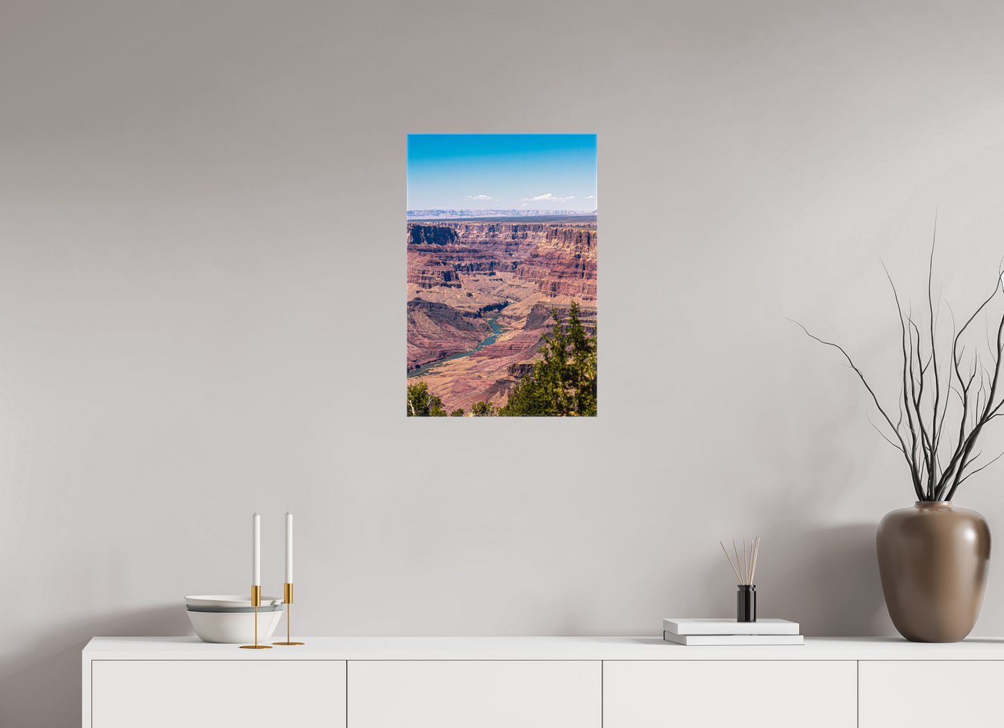 Riverbend Horizon - Grand Canyon Vertical Wall Art Print | Colorado River from Navajo Point