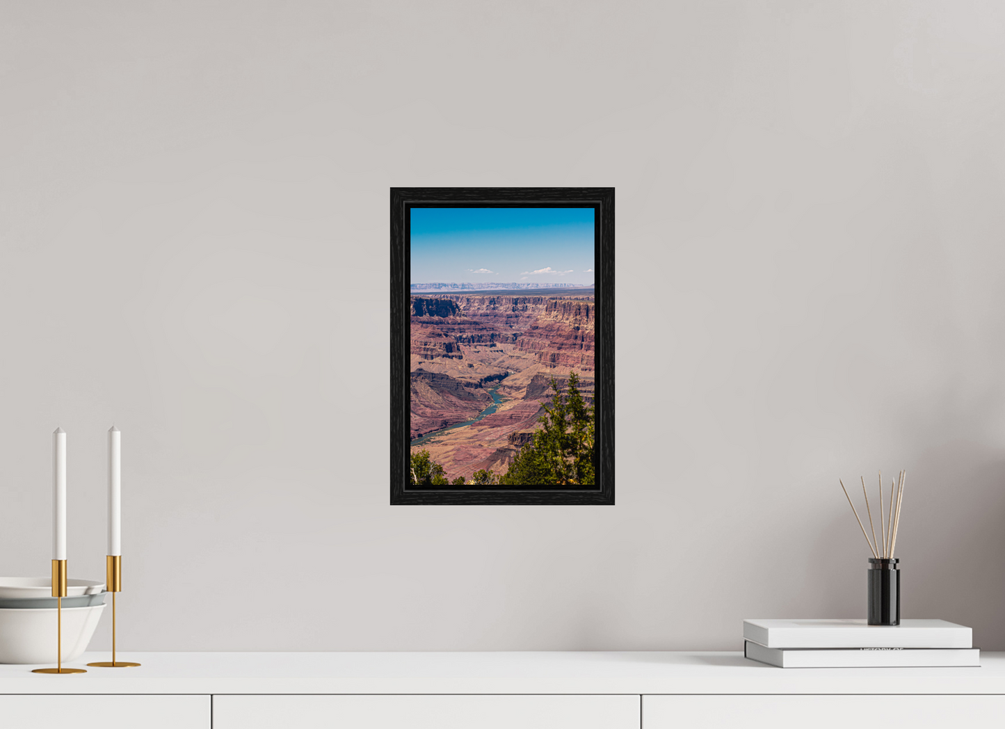 Riverbend Horizon - Grand Canyon Vertical Wall Art Print | Colorado River from Navajo Point