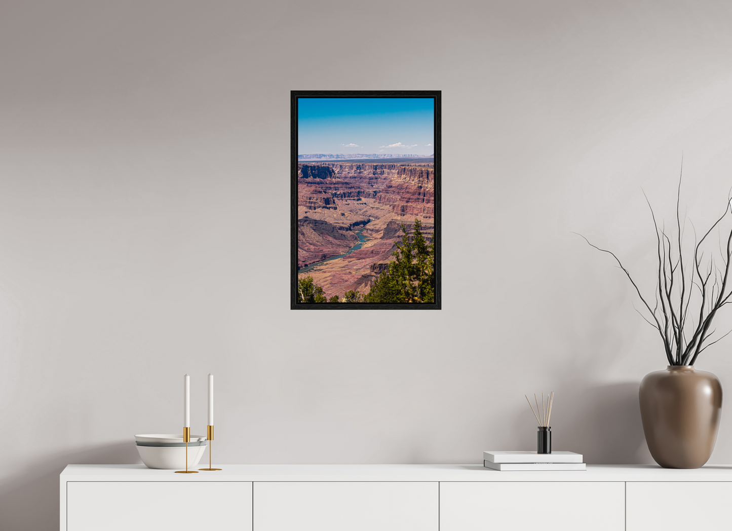Riverbend Horizon - Grand Canyon Vertical Wall Art Print | Colorado River from Navajo Point