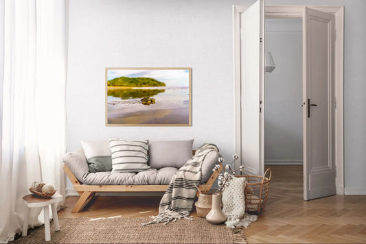 Coastal Mirror - Baby Turtle Reflected on the Shore | Costa Rica Print