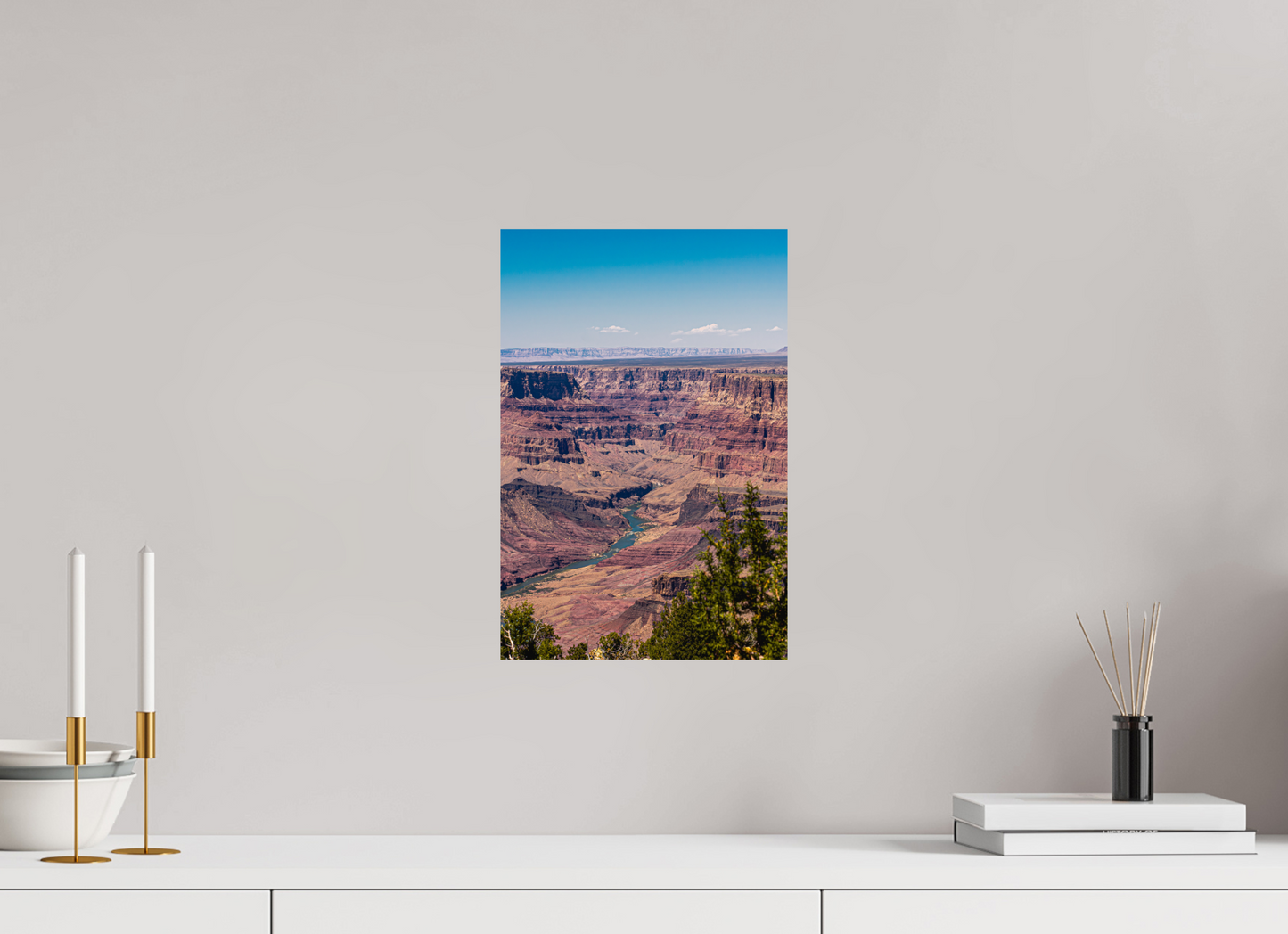 Riverbend Horizon - Grand Canyon Vertical Wall Art Print | Colorado River from Navajo Point