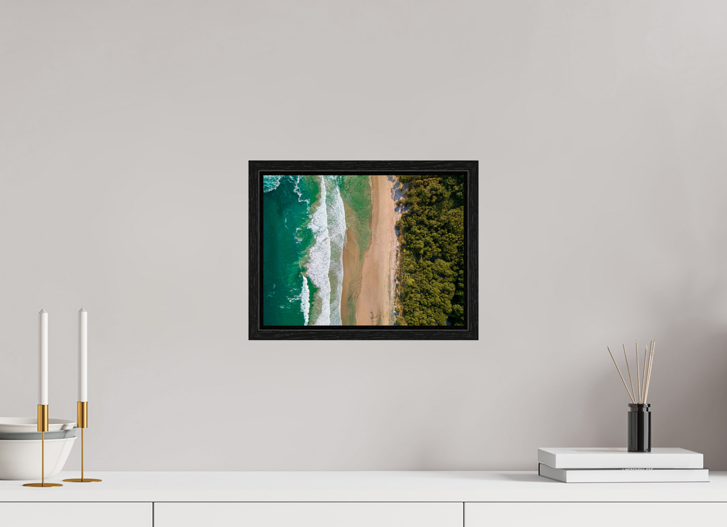 Edge of Paradise - Barrigona Aerial Beach Wall Art | Turquoise Ocean, Golden Sand & Jungle