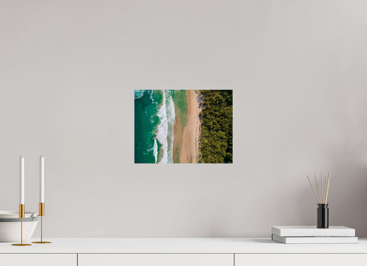 Edge of Paradise - Barrigona Aerial Beach Wall Art | Turquoise Ocean, Golden Sand & Jungle