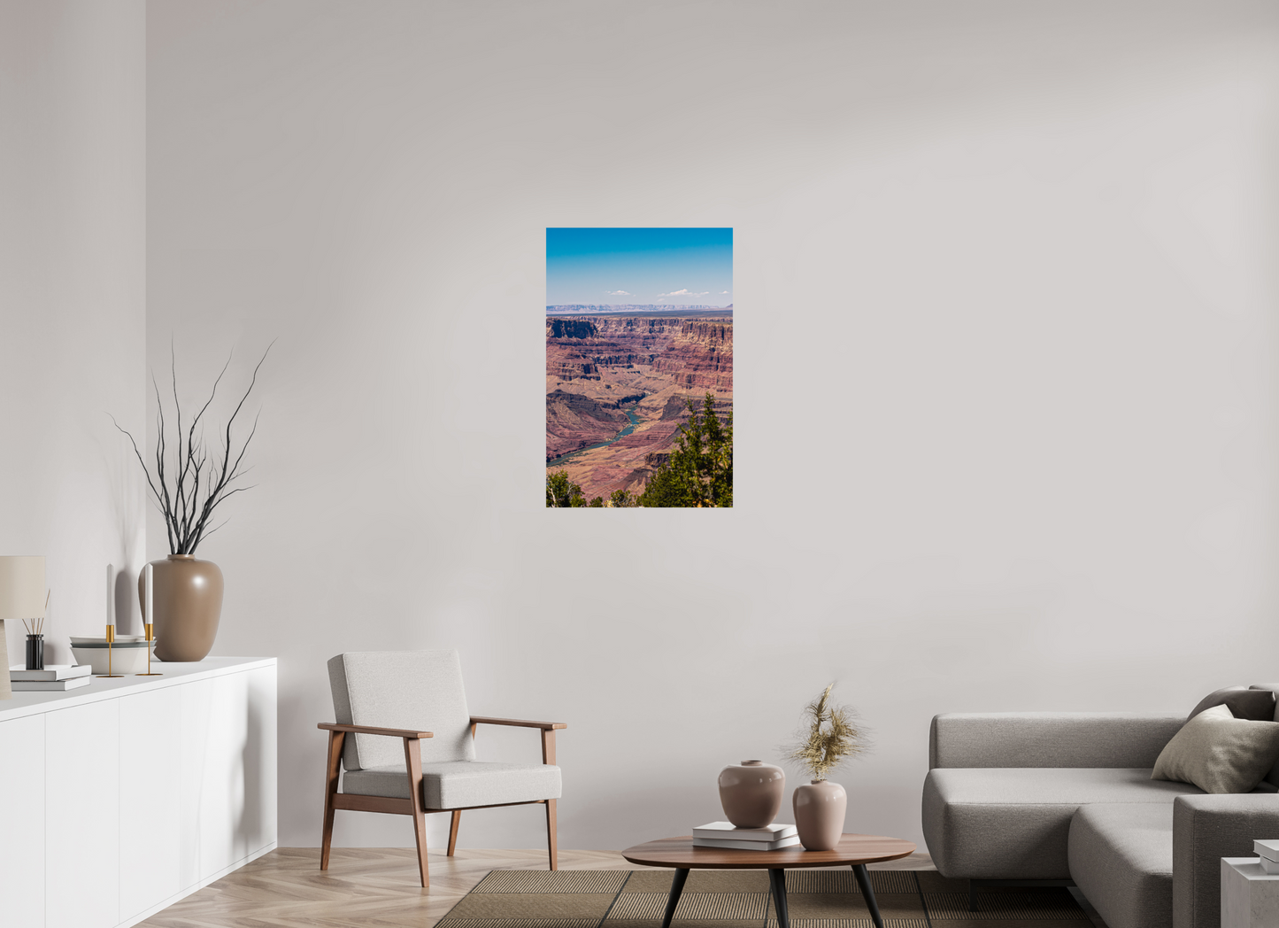 Riverbend Horizon - Grand Canyon Vertical Wall Art Print | Colorado River from Navajo Point
