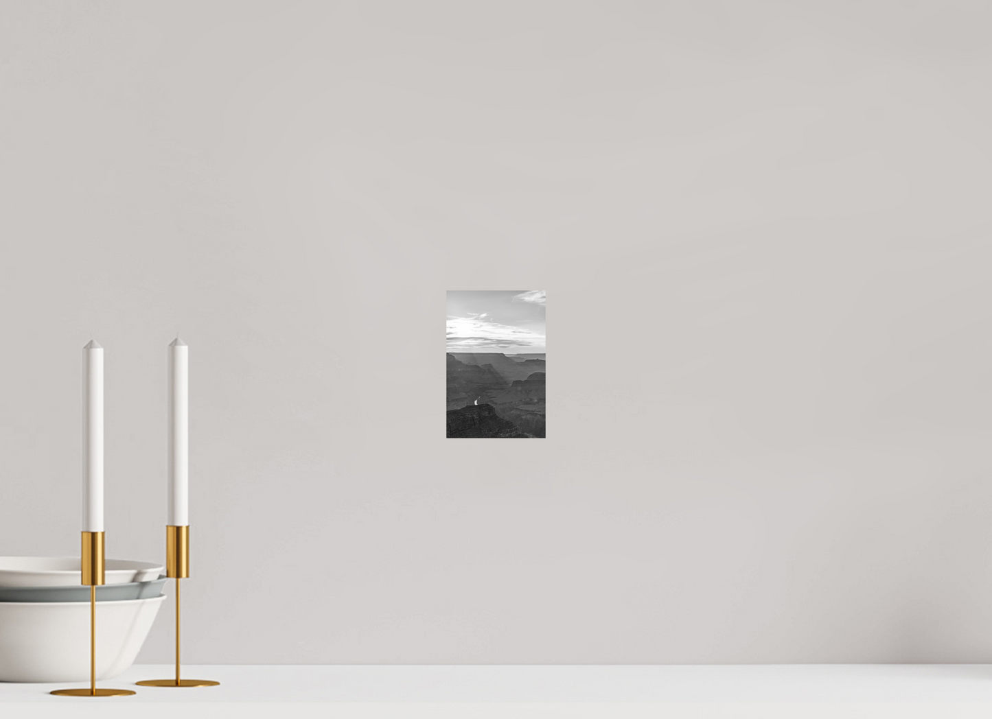Riverlight - Black and White Grand Canyon Vertical Print | Sunbeams, Canyon Detail & Reflective River