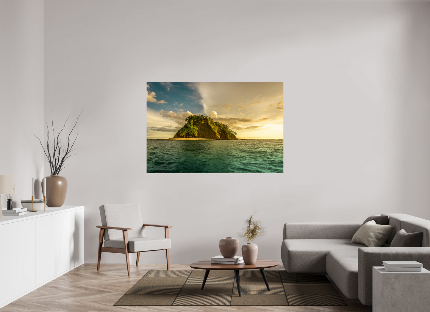 Aligned by Light - Isla Chora Sunset Beach Photography Print