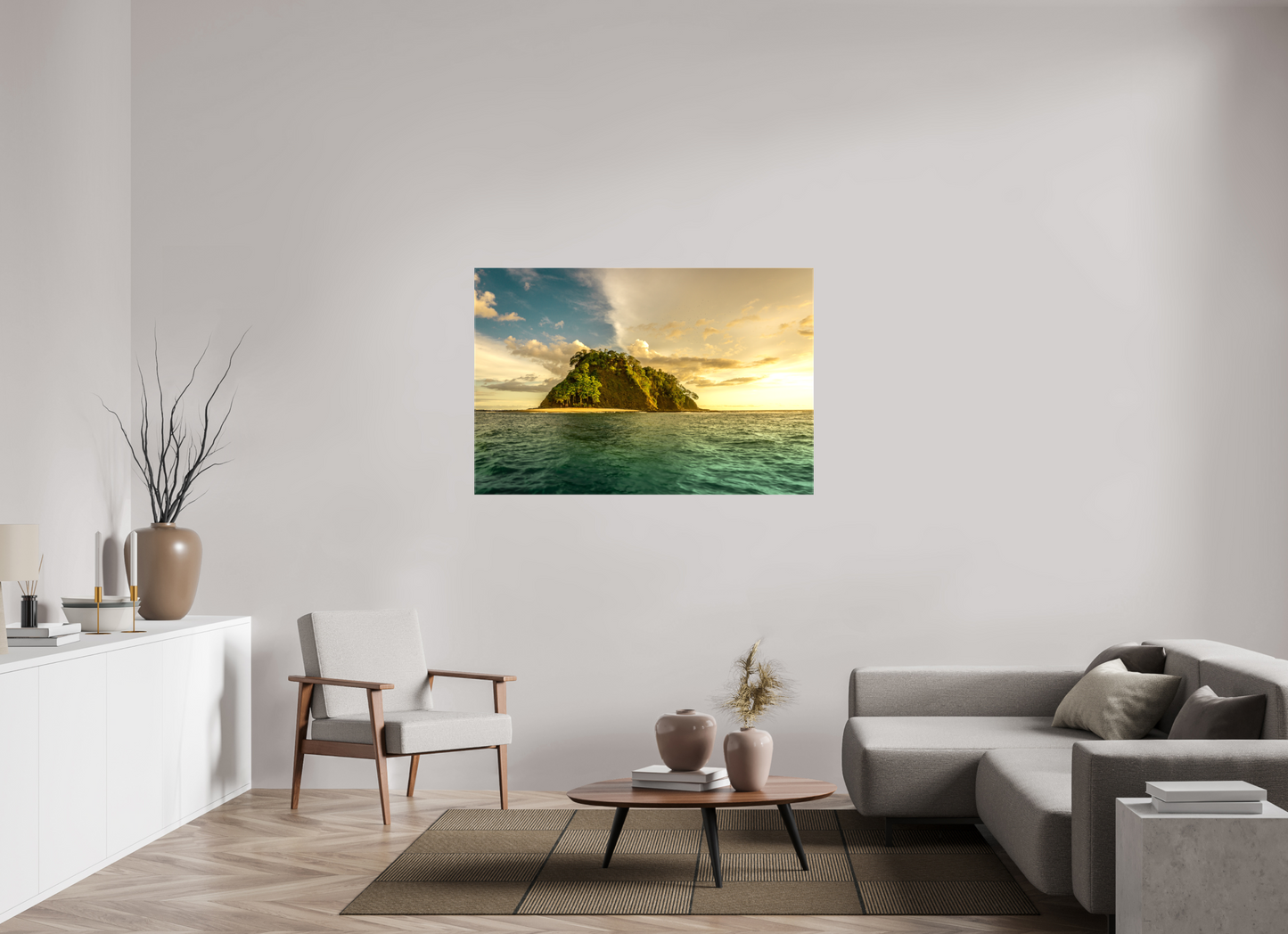Aligned by Light - Isla Chora Sunset Beach Photography Print
