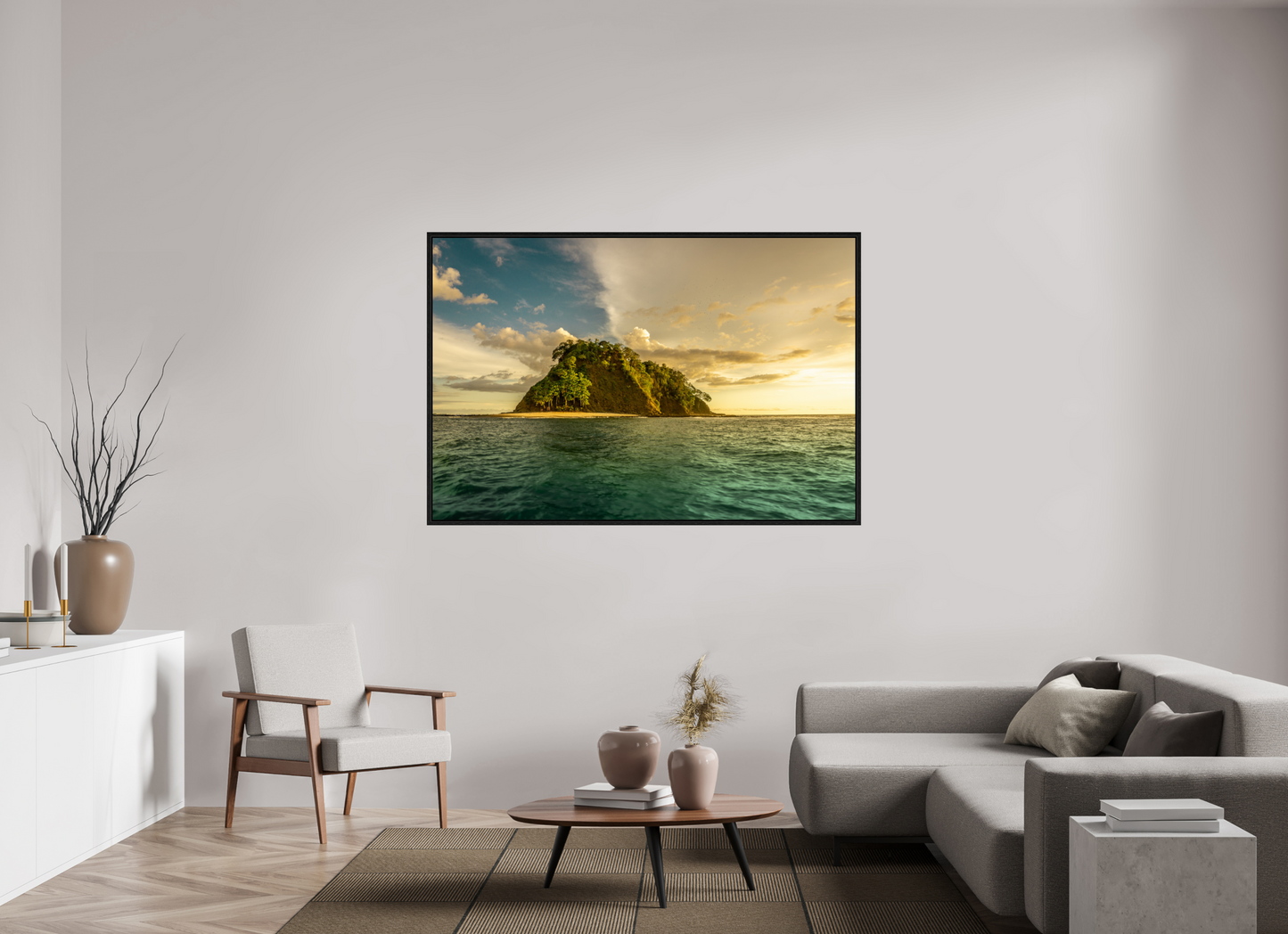 Aligned by Light - Isla Chora Sunset Beach Photography Print