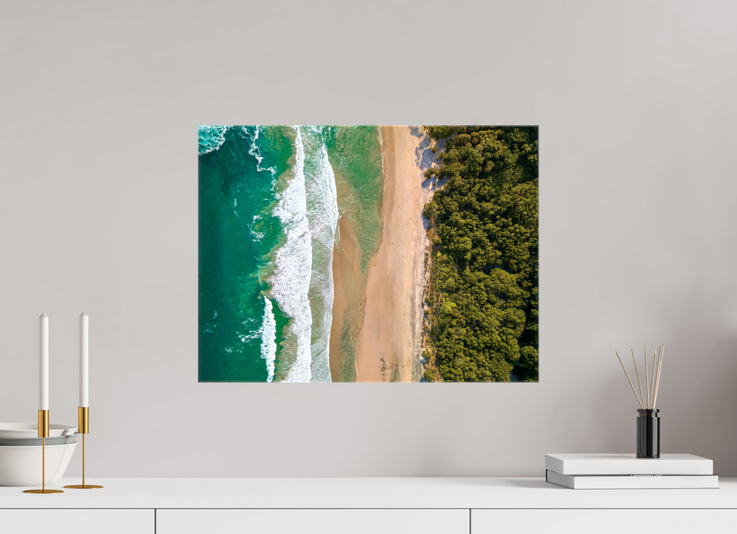 Edge of Paradise - Barrigona Aerial Beach Wall Art | Turquoise Ocean, Golden Sand & Jungle