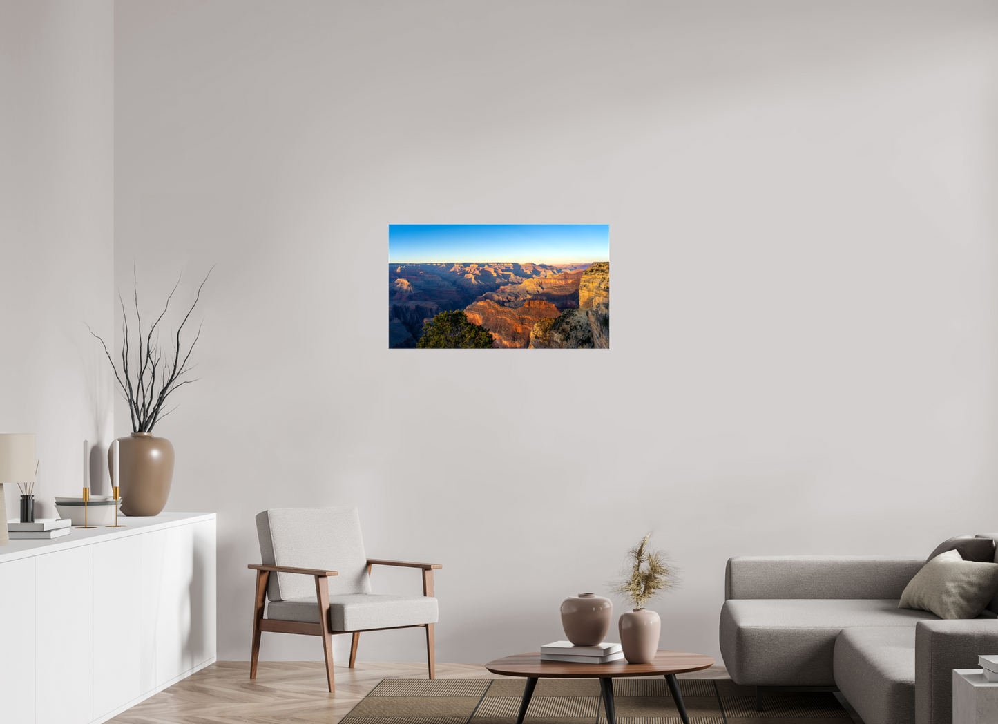 Painted Horizon – Grand Canyon Sunset Panorama Print | Red, Orange & Purple Landscape from Hopi Point
