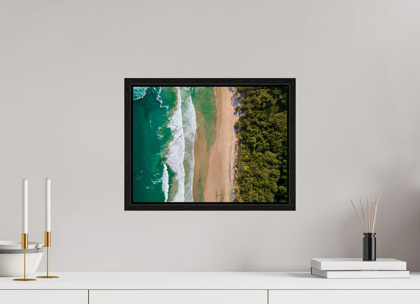 Edge of Paradise - Barrigona Aerial Beach Wall Art | Turquoise Ocean, Golden Sand & Jungle