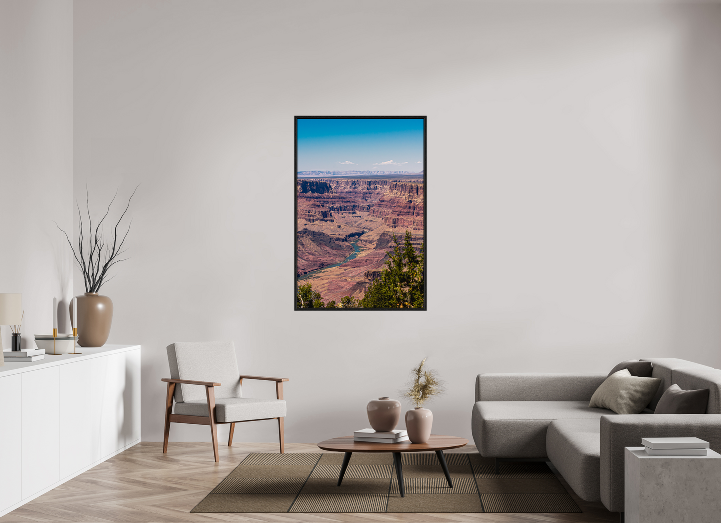 Riverbend Horizon - Grand Canyon Vertical Wall Art Print | Colorado River from Navajo Point