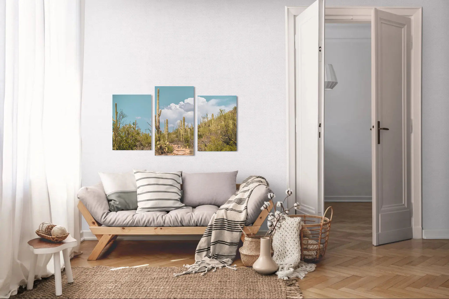 Desert Gate - Saguaro National Park Fine Art Print | Palo Verde Trees, Saguaros & Stone Trail