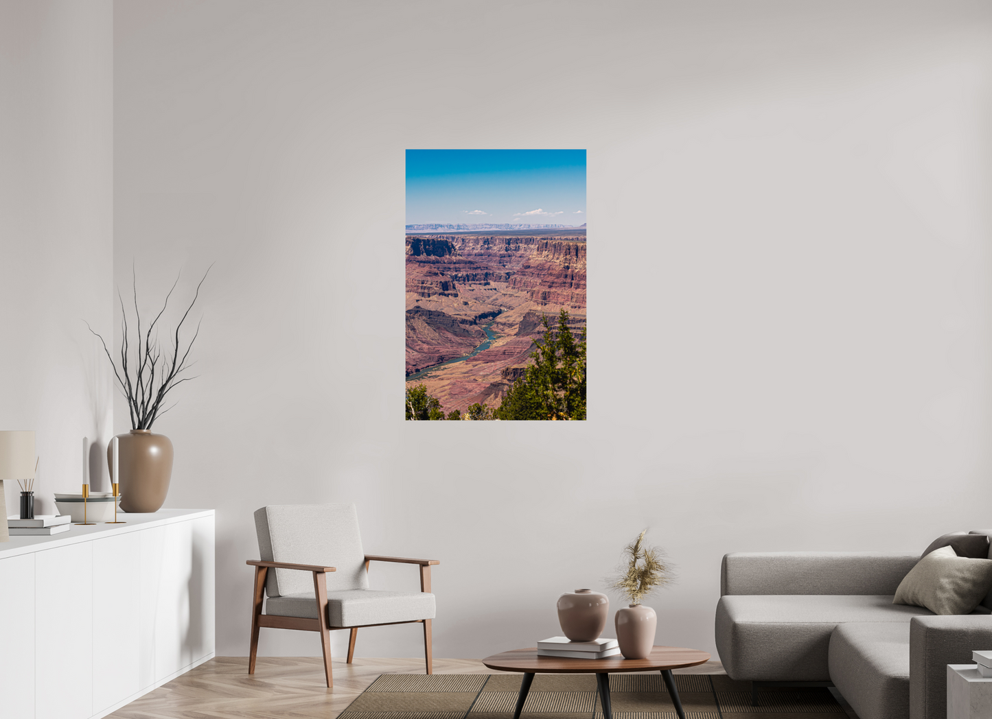 Riverbend Horizon - Grand Canyon Vertical Wall Art Print | Colorado River from Navajo Point