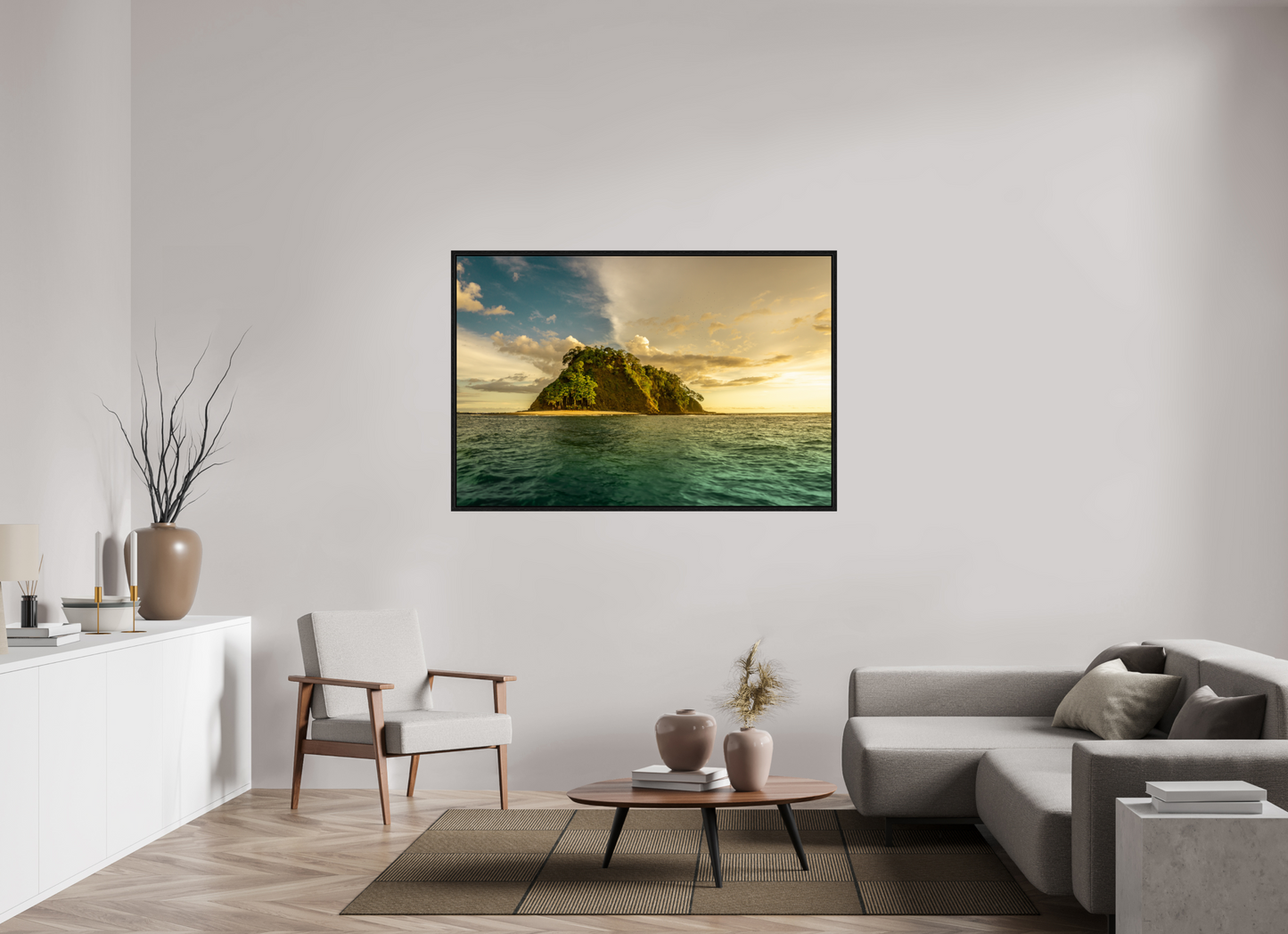Aligned by Light - Isla Chora Sunset Beach Photography Print