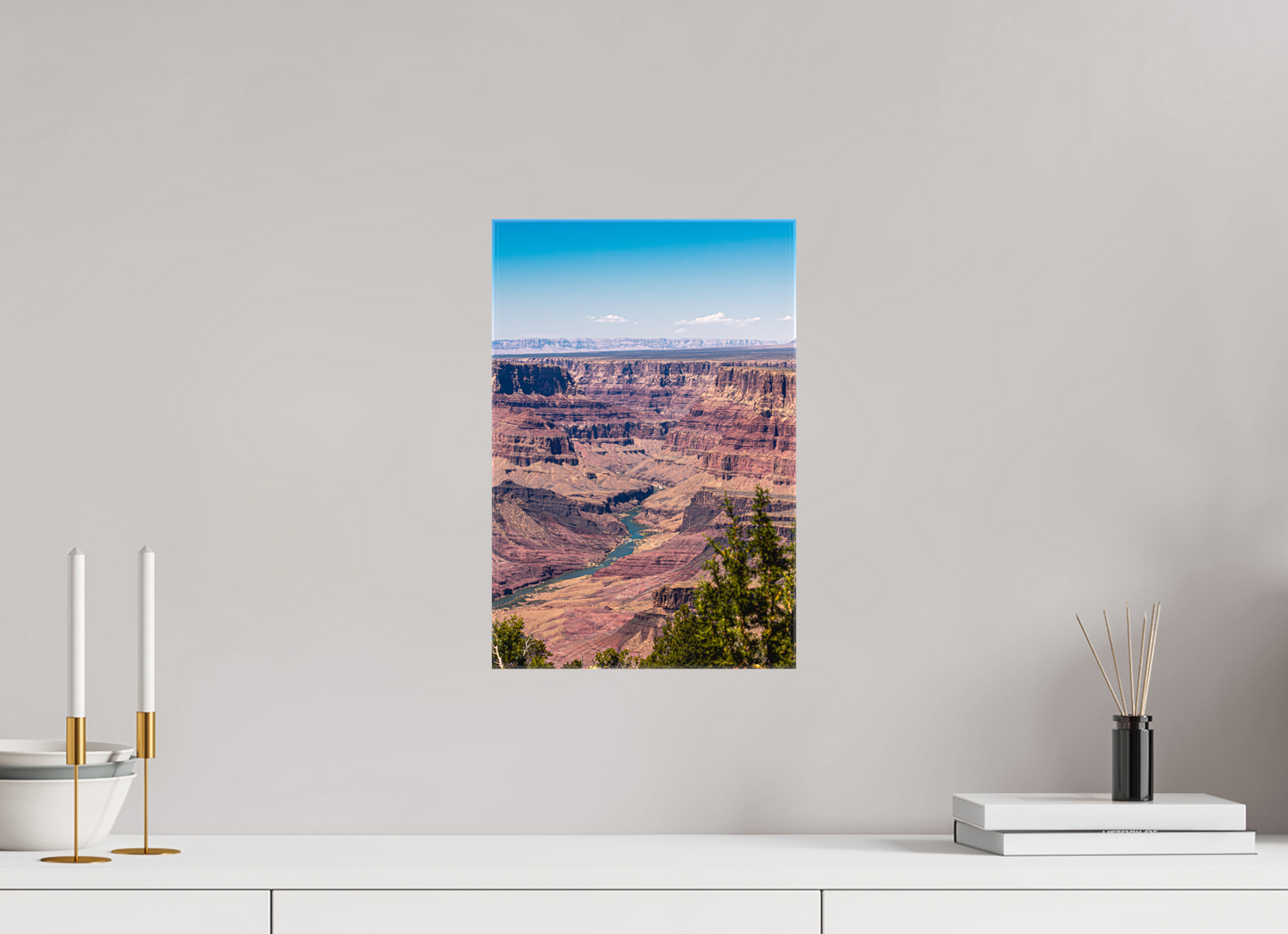 Riverbend Horizon - Grand Canyon Vertical Wall Art Print | Colorado River from Navajo Point
