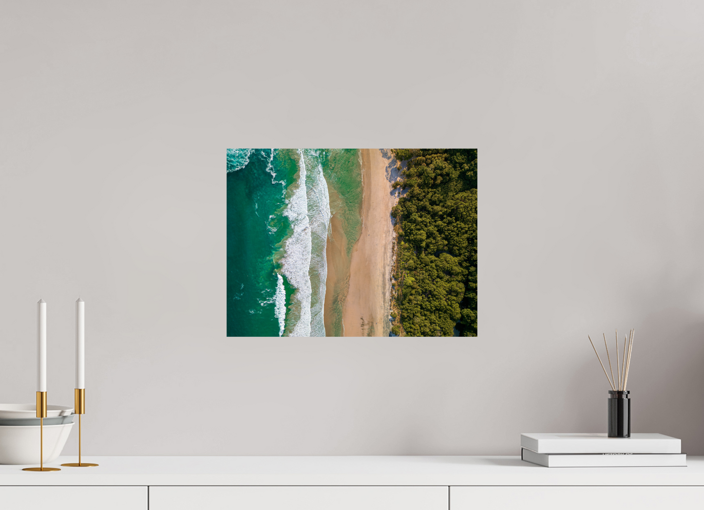 Edge of Paradise - Barrigona Aerial Beach Wall Art | Turquoise Ocean, Golden Sand & Jungle