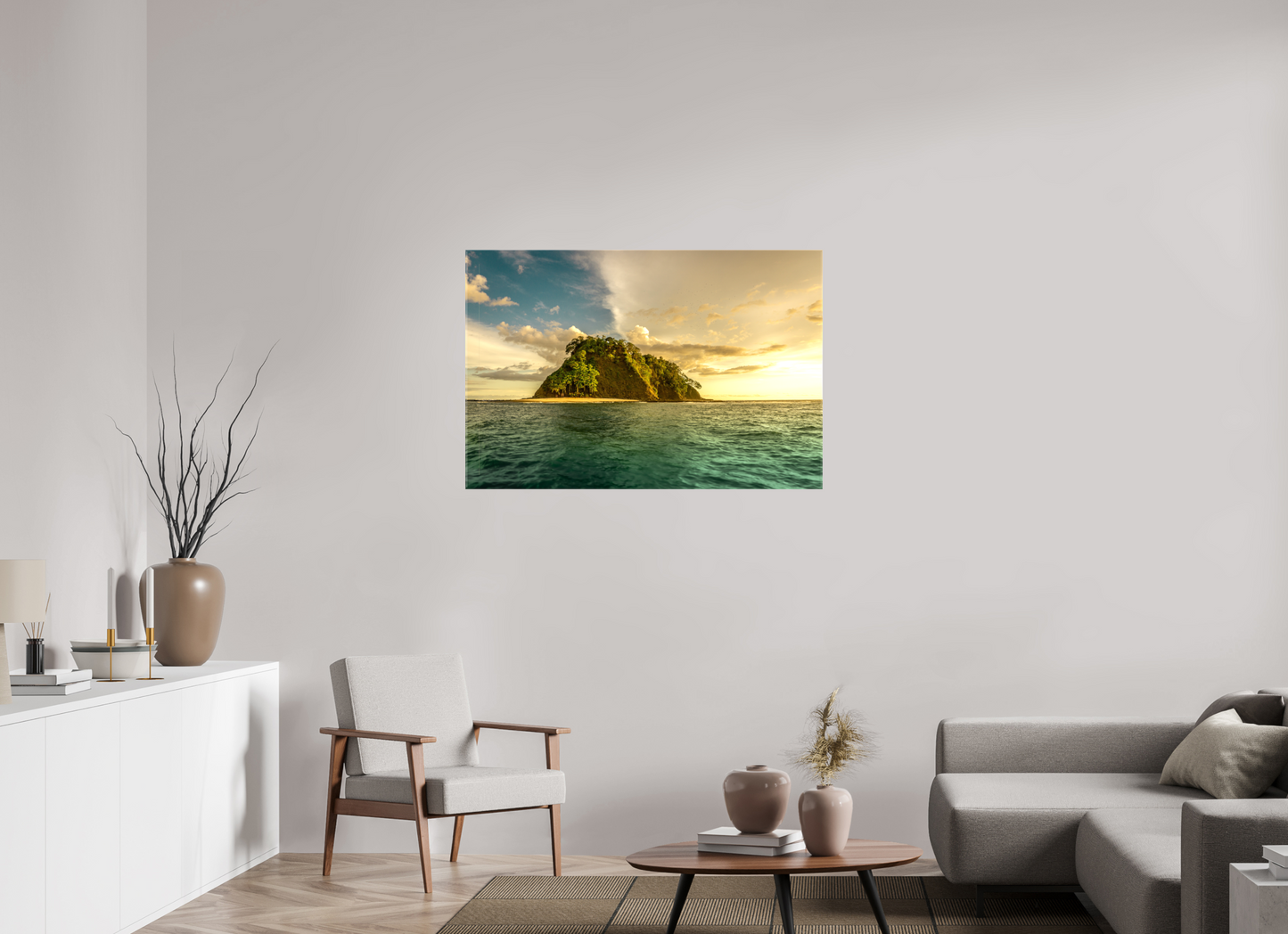 Aligned by Light - Isla Chora Sunset Beach Photography Print