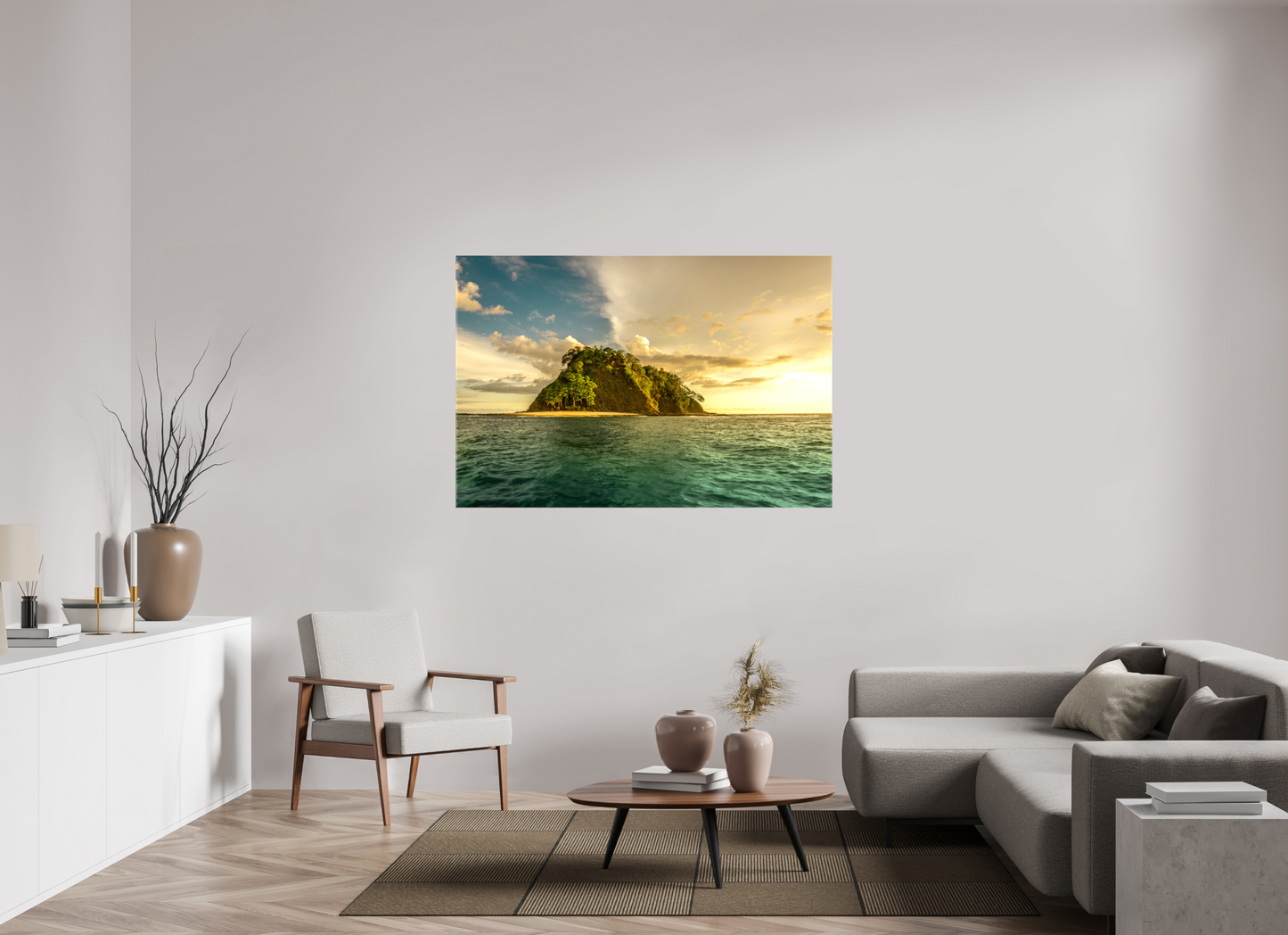Aligned by Light - Isla Chora Sunset Beach Photography Print