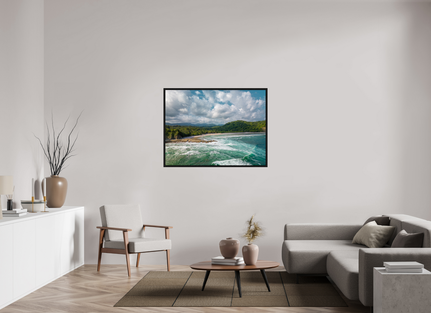 Wild Grace - Barrigona Aerial Beach Photography Print | Roaring Waves & Lush Coastal Hills