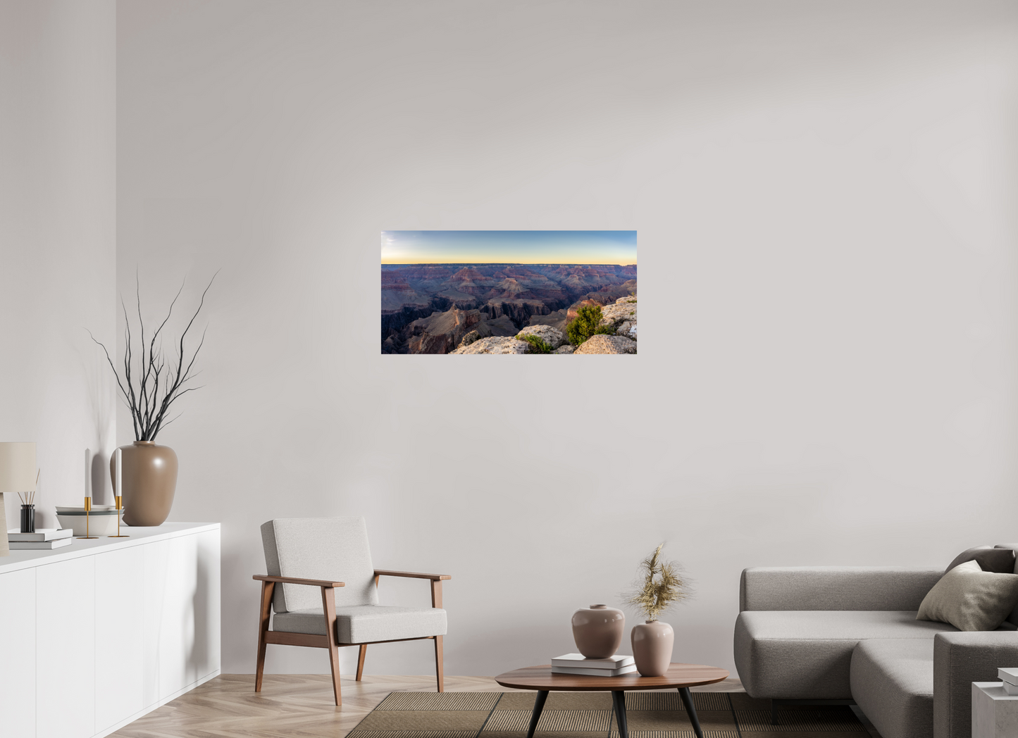 Twilight Reverie - Grand Canyon Blue Hour Panorama Print | Purple Cliffs & Fading Light from Hopi Point