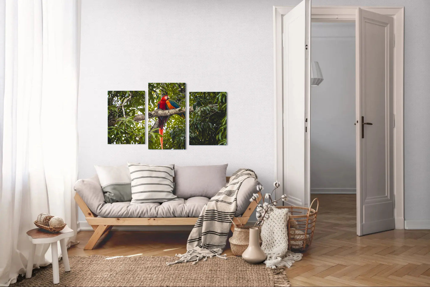 Tropical Pair – Scarlet Macaws in Tree | Costa Rica Bird Photography Print