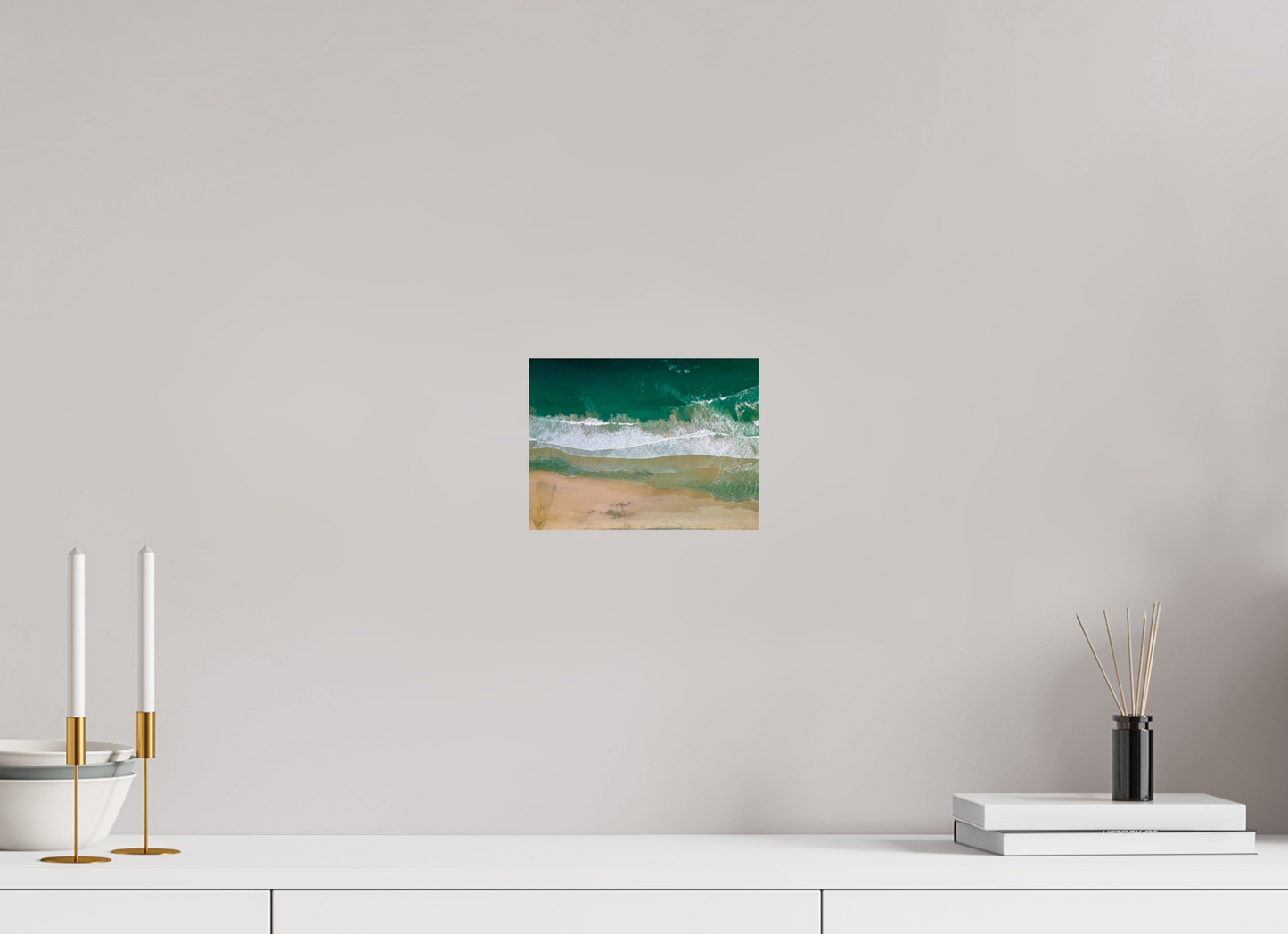 Solace at Barrigona - Aerial Ocean Wall Art Print | Waves and Lagoon on White Sand Beach
