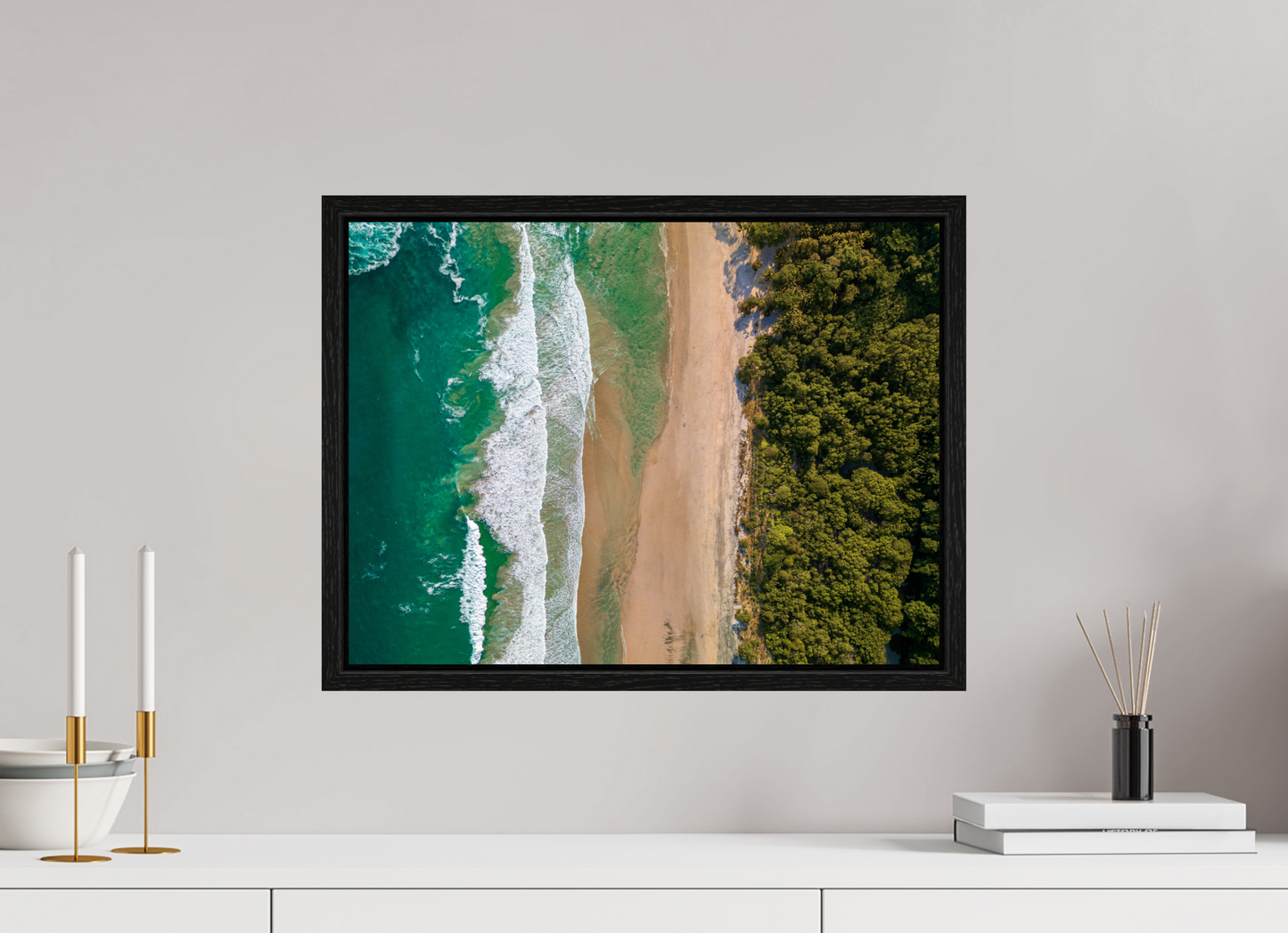 Edge of Paradise - Barrigona Aerial Beach Wall Art | Turquoise Ocean, Golden Sand & Jungle