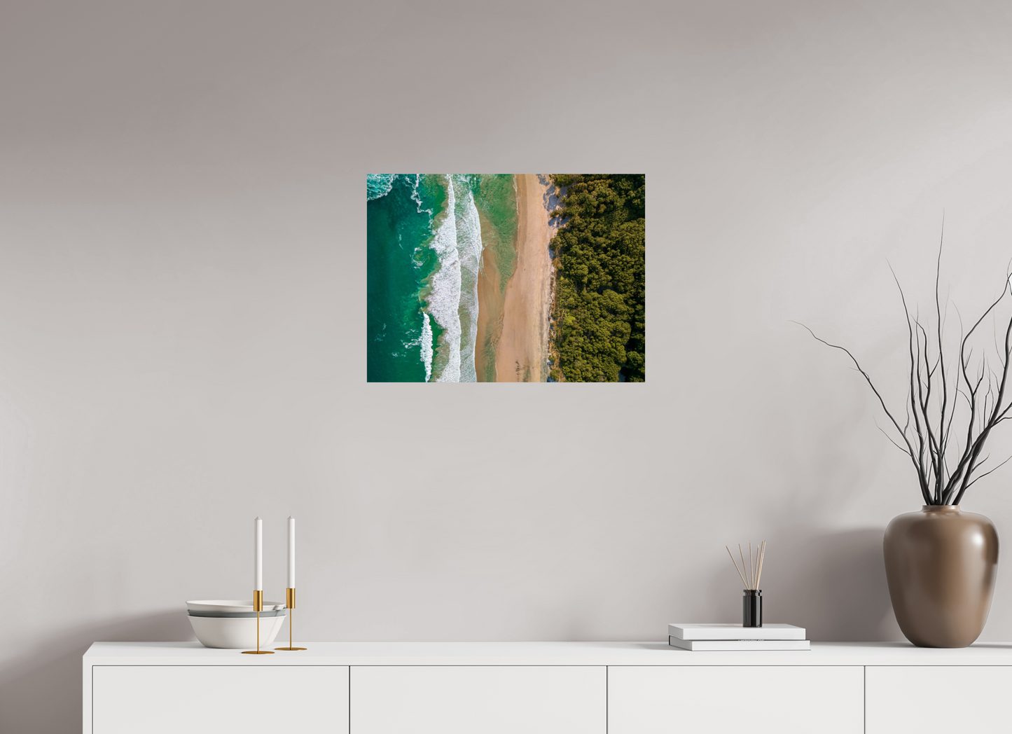 Edge of Paradise - Barrigona Aerial Beach Wall Art | Turquoise Ocean, Golden Sand & Jungle
