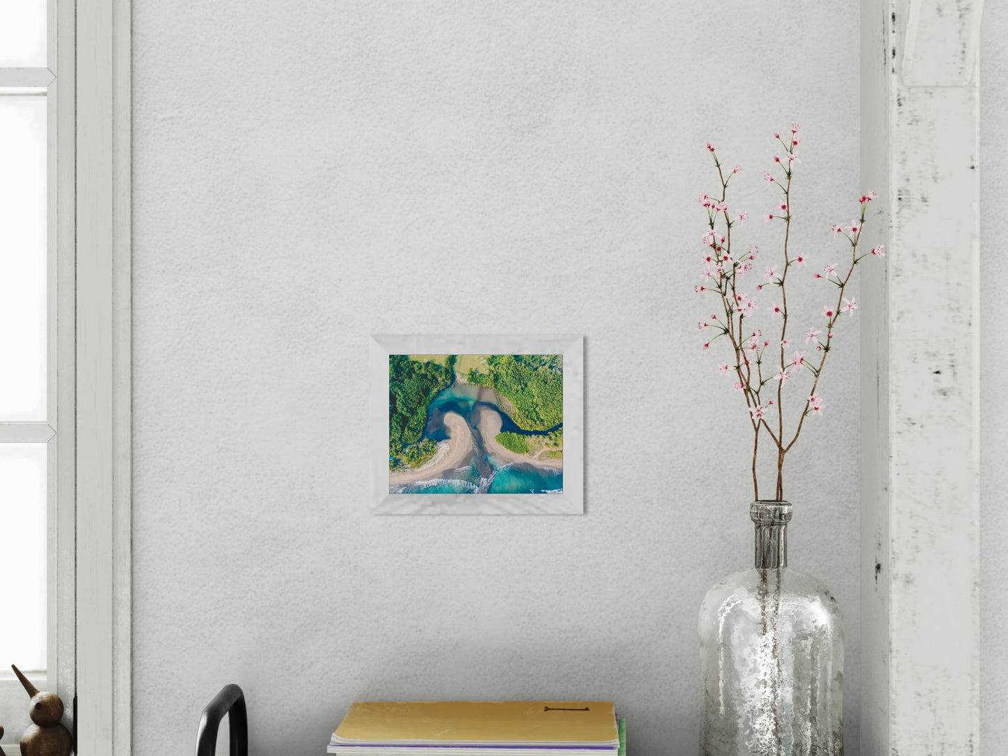 Convergence - Costa de Oro Aerial Estuary Wall Art Print | Turquoise Ocean & Jungle River