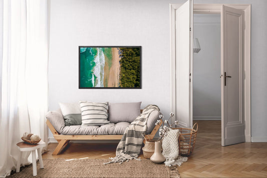 Edge of Paradise - Barrigona Aerial Beach Wall Art | Turquoise Ocean, Golden Sand & Jungle