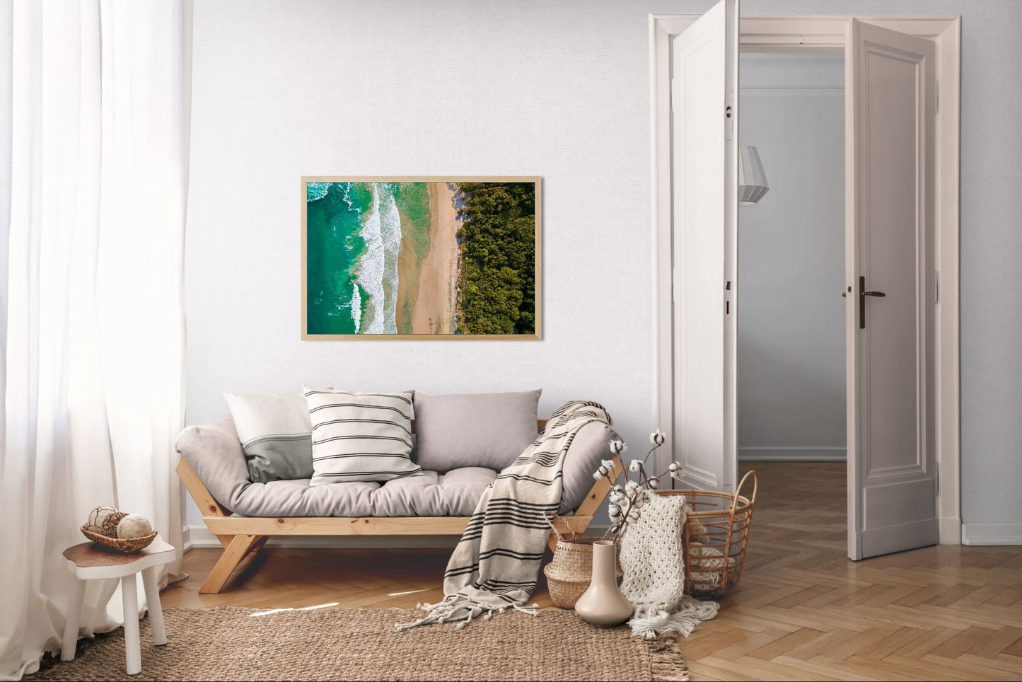 Edge of Paradise - Barrigona Aerial Beach Wall Art | Turquoise Ocean, Golden Sand & Jungle