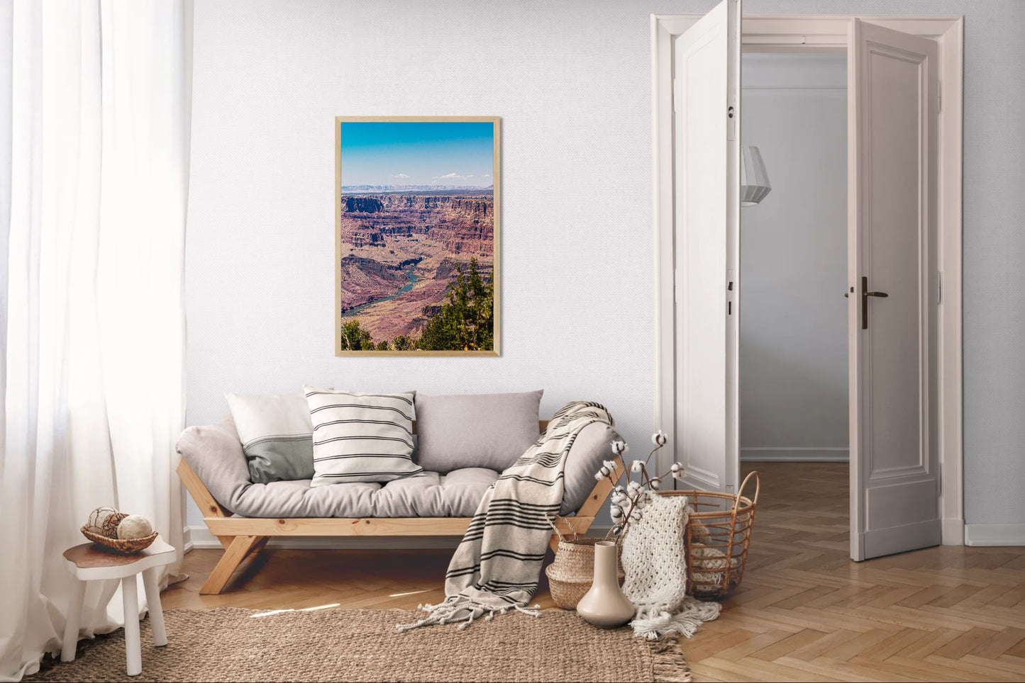 Riverbend Horizon - Grand Canyon Vertical Wall Art Print | Colorado River from Navajo Point
