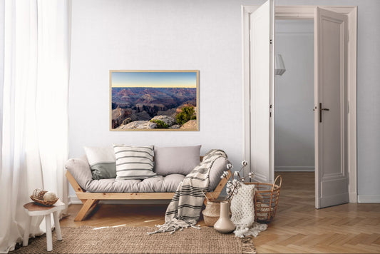 Twilight Reverie - Grand Canyon Blue Hour Print | Purple Cliffs & Fading Light from Hopi Point