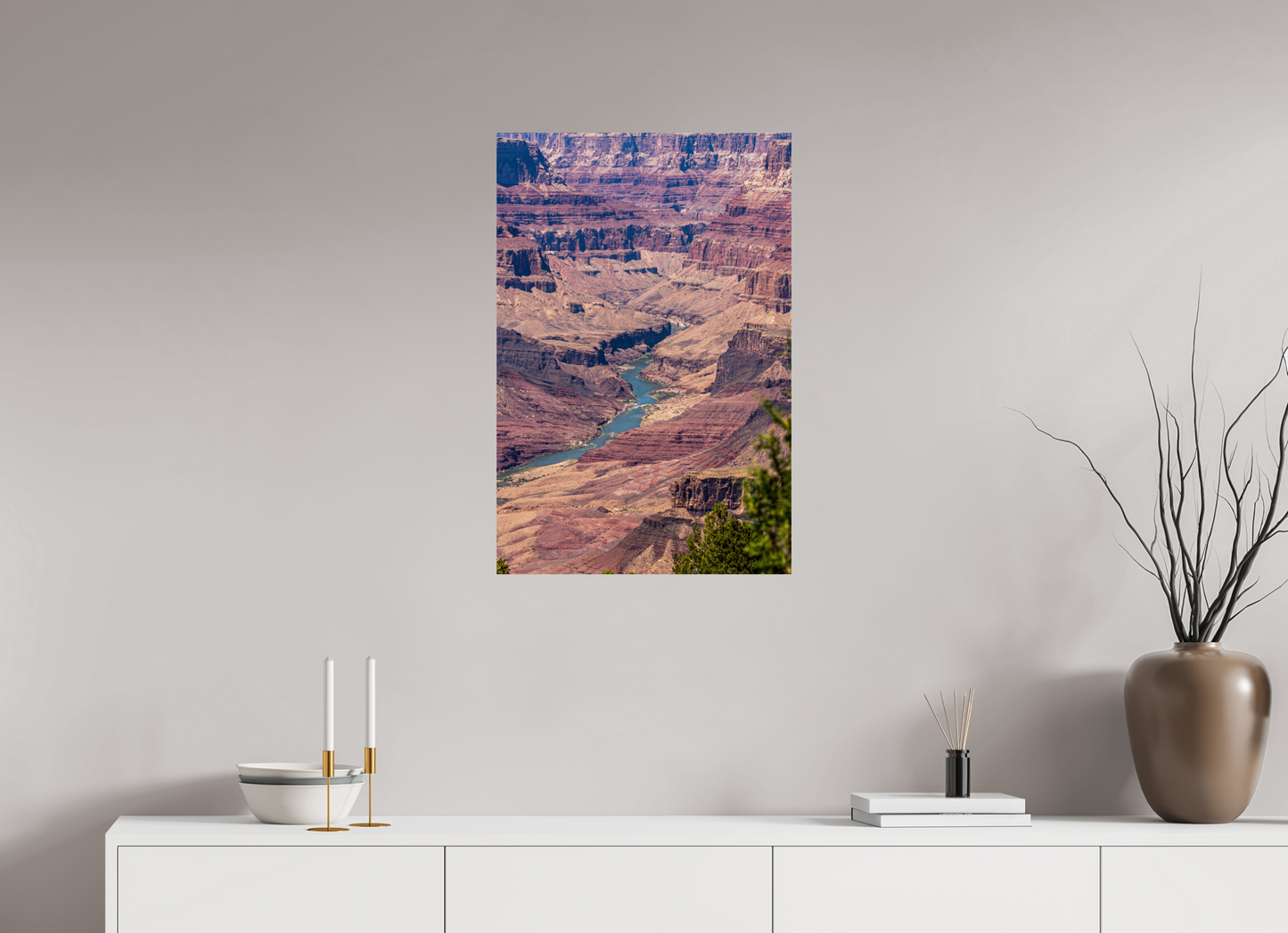 Beneath the Rim - Colorado River Grand Canyon Wall Art Print | Grand Canyon Close-Up Landscape