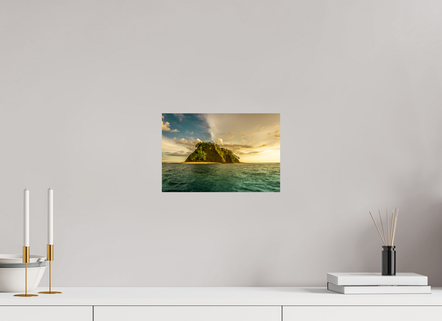 Aligned by Light - Isla Chora Sunset Beach Photography Print