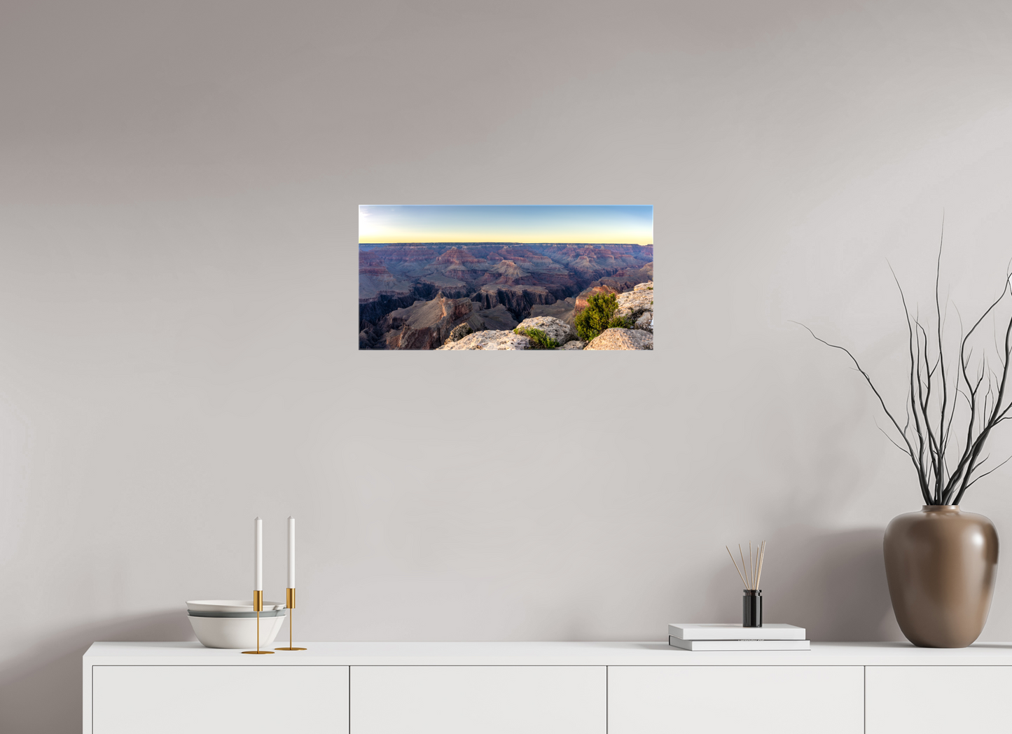 Twilight Reverie - Grand Canyon Blue Hour Panorama Print | Purple Cliffs & Fading Light from Hopi Point
