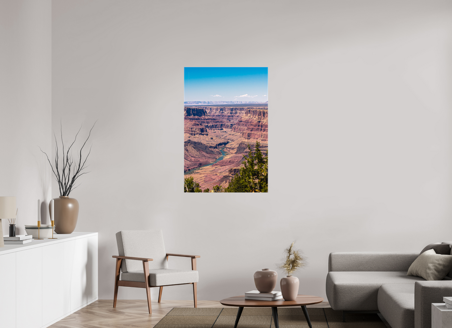 Riverbend Horizon - Grand Canyon Vertical Wall Art Print | Colorado River from Navajo Point