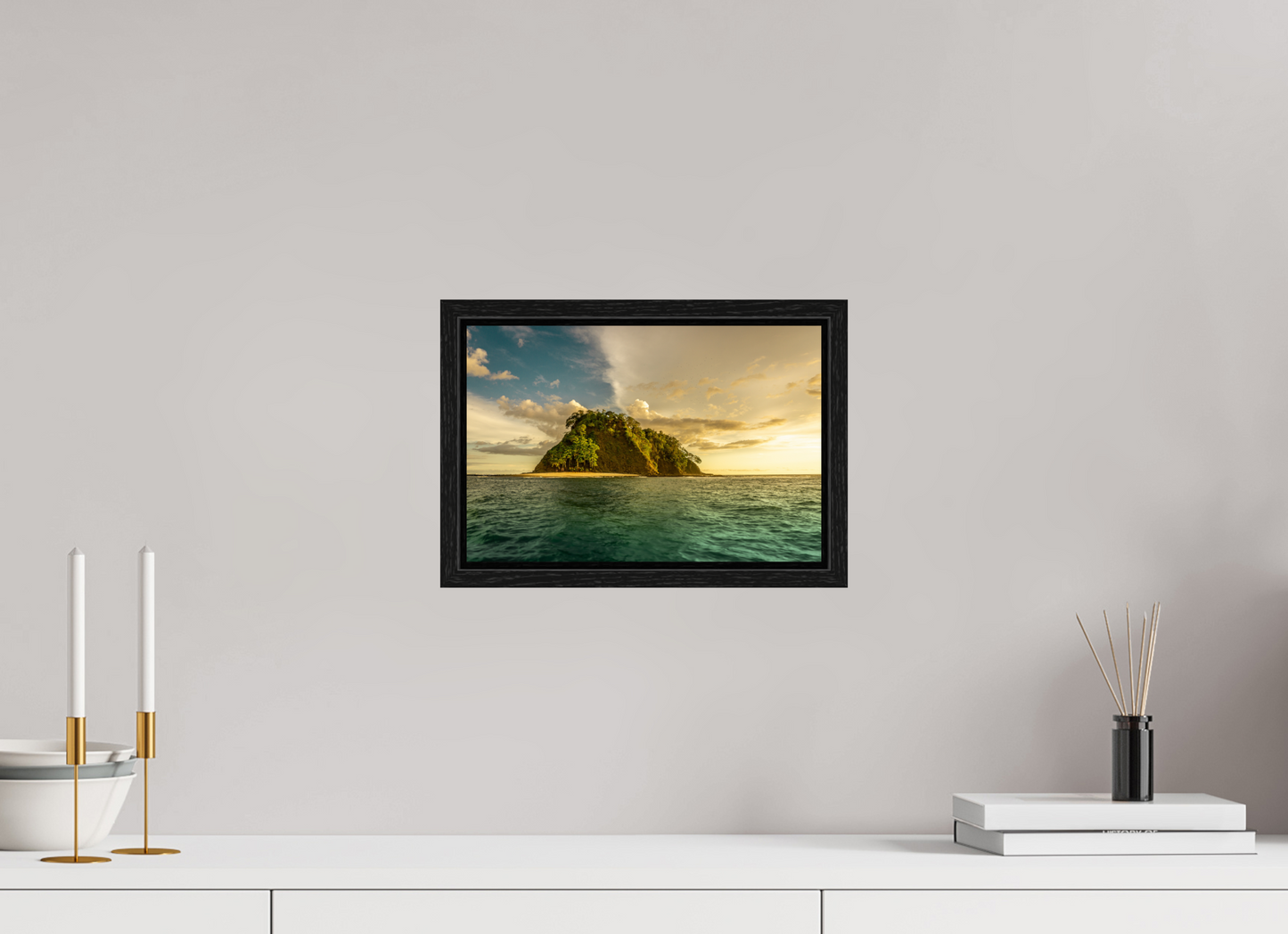 Aligned by Light - Isla Chora Sunset Beach Photography Print