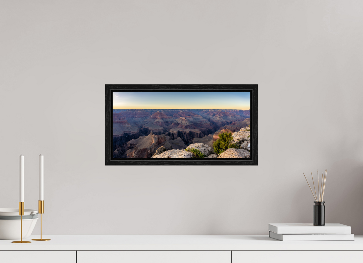 Twilight Reverie - Grand Canyon Blue Hour Panorama Print | Purple Cliffs & Fading Light from Hopi Point