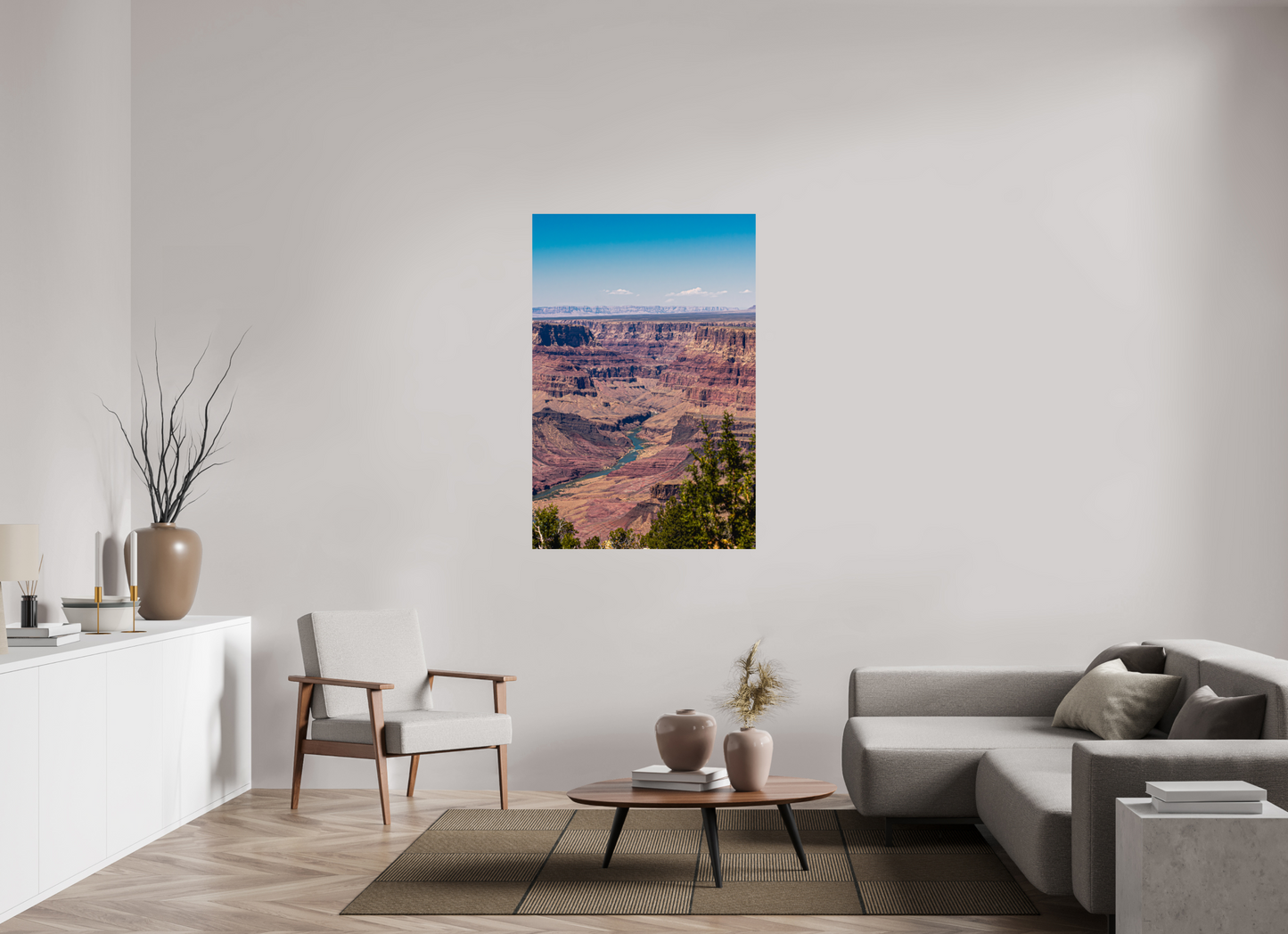 Riverbend Horizon - Grand Canyon Vertical Wall Art Print | Colorado River from Navajo Point