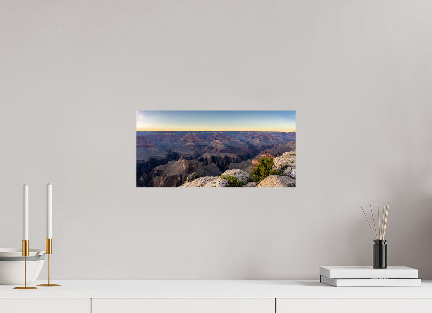 Twilight Reverie - Grand Canyon Blue Hour Panorama Print | Purple Cliffs & Fading Light from Hopi Point