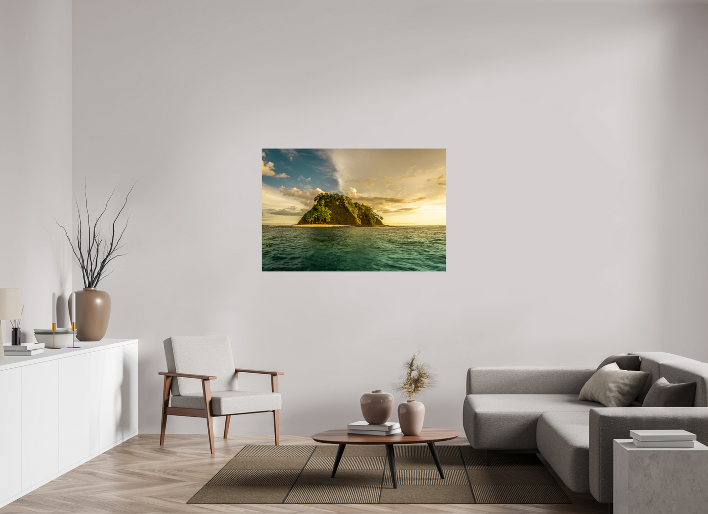 Aligned by Light - Isla Chora Sunset Beach Photography Print