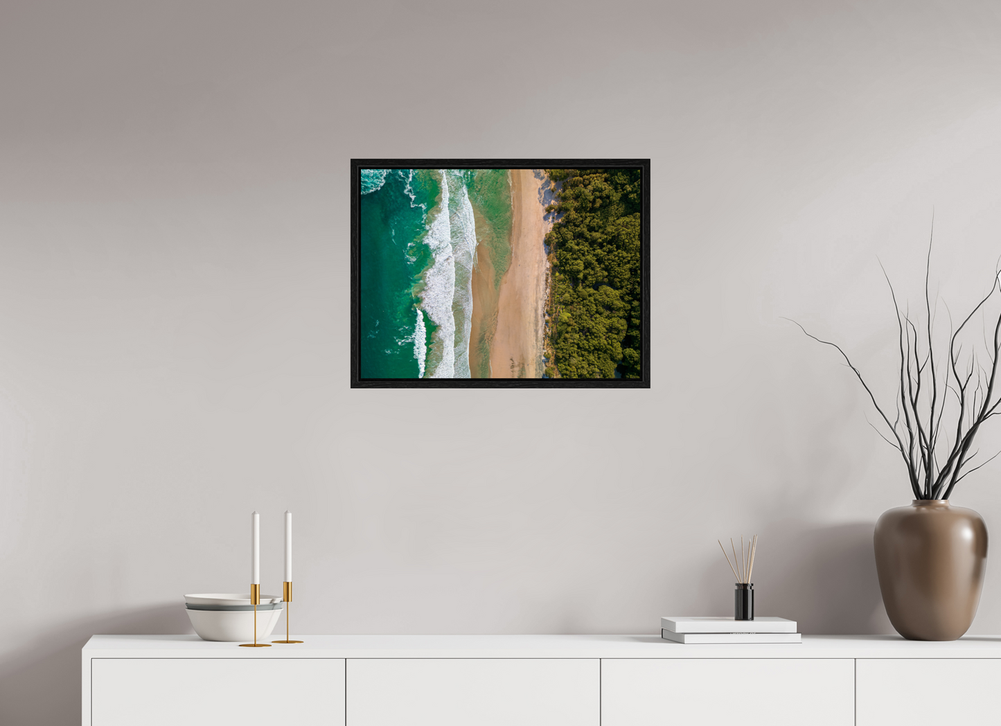 Edge of Paradise - Barrigona Aerial Beach Wall Art | Turquoise Ocean, Golden Sand & Jungle