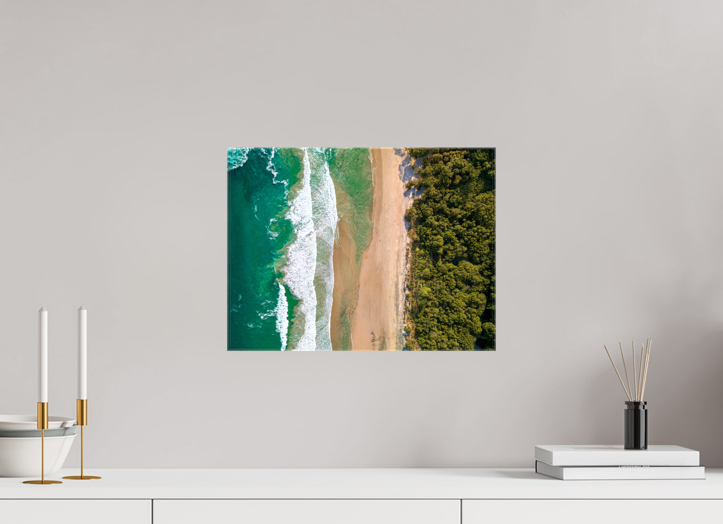 Edge of Paradise - Barrigona Aerial Beach Wall Art | Turquoise Ocean, Golden Sand & Jungle