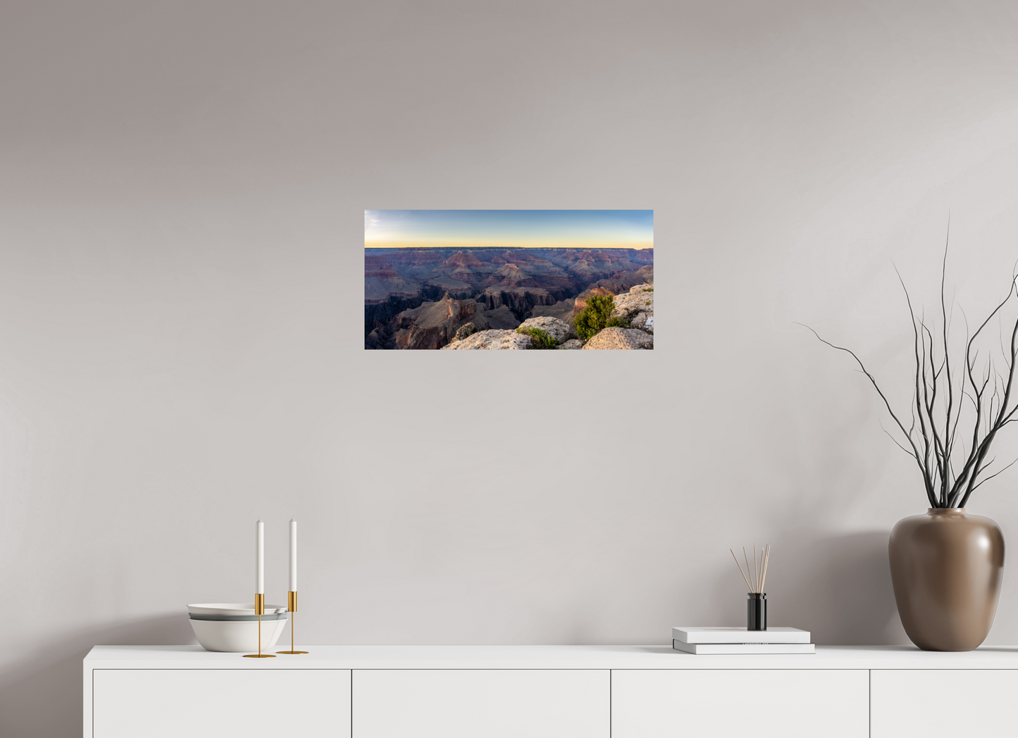 Twilight Reverie - Grand Canyon Blue Hour Panorama Print | Purple Cliffs & Fading Light from Hopi Point