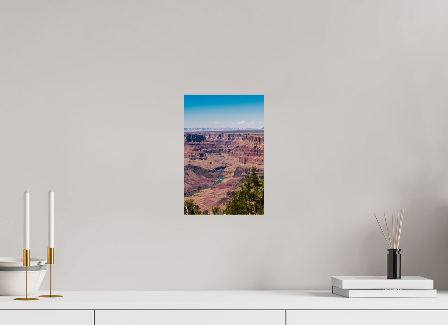 Riverbend Horizon - Grand Canyon Vertical Wall Art Print | Colorado River from Navajo Point
