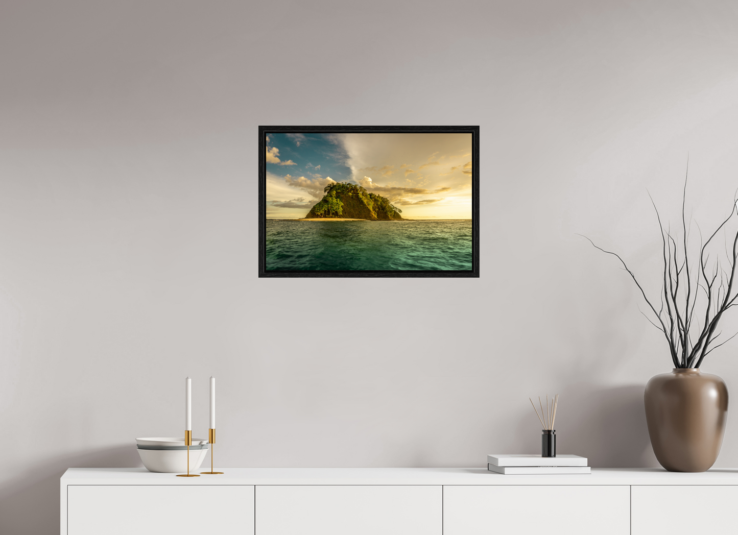 Aligned by Light - Isla Chora Sunset Beach Photography Print