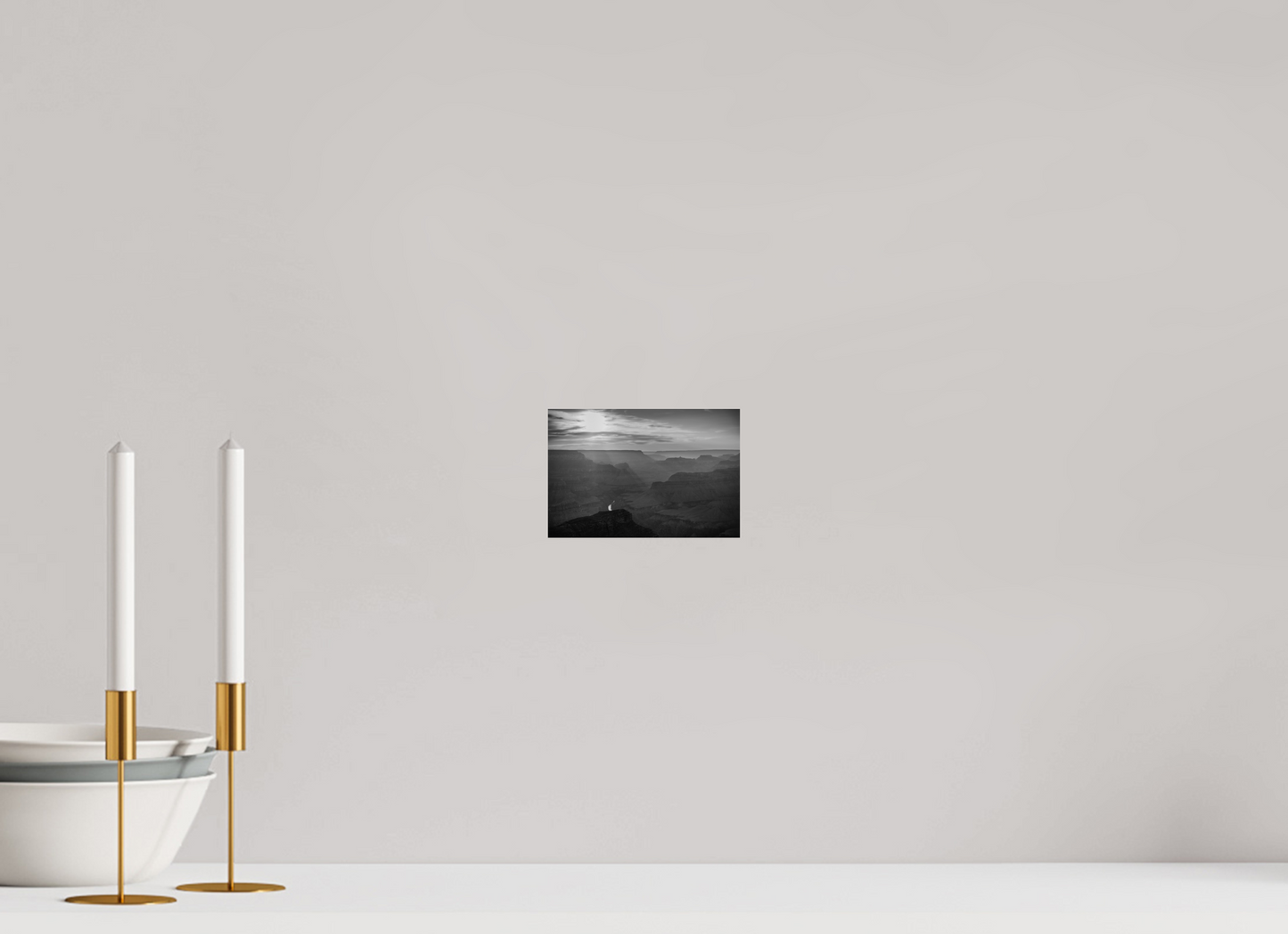 Lightfall - Black and White Grand Canyon Landscape Print | Sunbeams, Canyon Layers & Colorado River